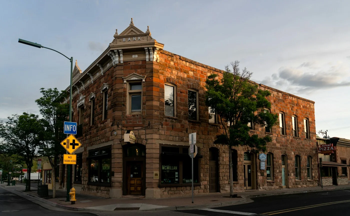 Historic downtown Flagstaff building on Route 66